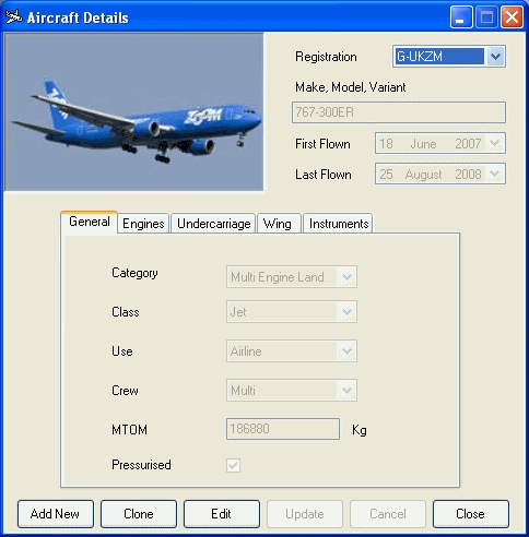 aircraft details